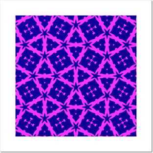 Pink Abstract Geometrical Lines Pattern Posters and Art